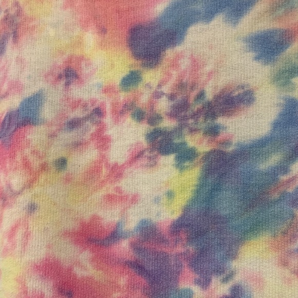 Tie Dye Crop Top Pastel Dolman Short Sleeve S/M - Picture 5 of 5